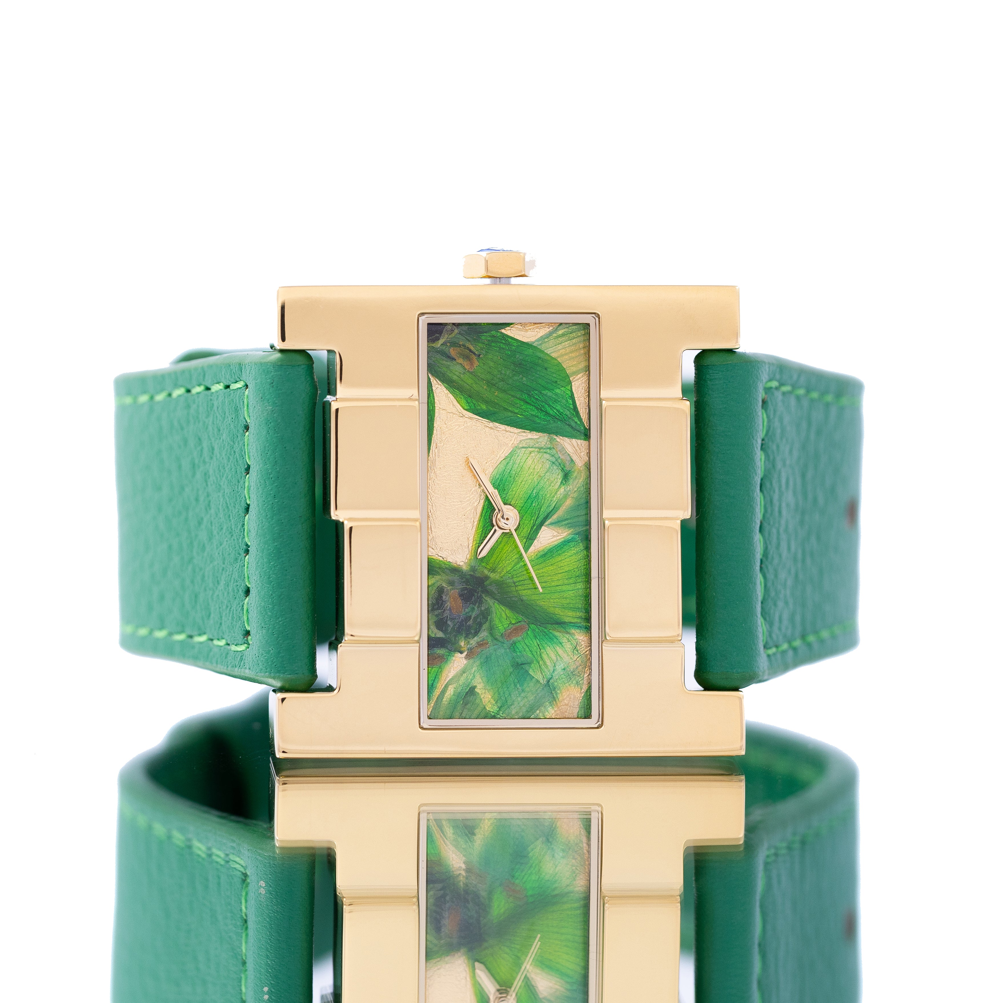 THE ASCENT GOLD GREEN FLOWERS GREEN