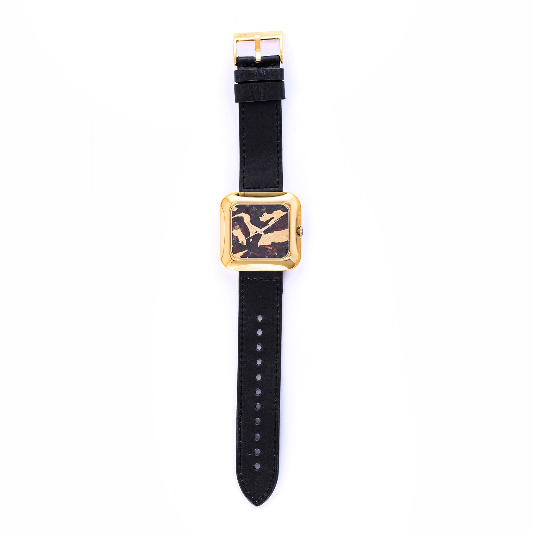 THE 15TH MOMENT GOLD BLACK FLOWERS NAVY