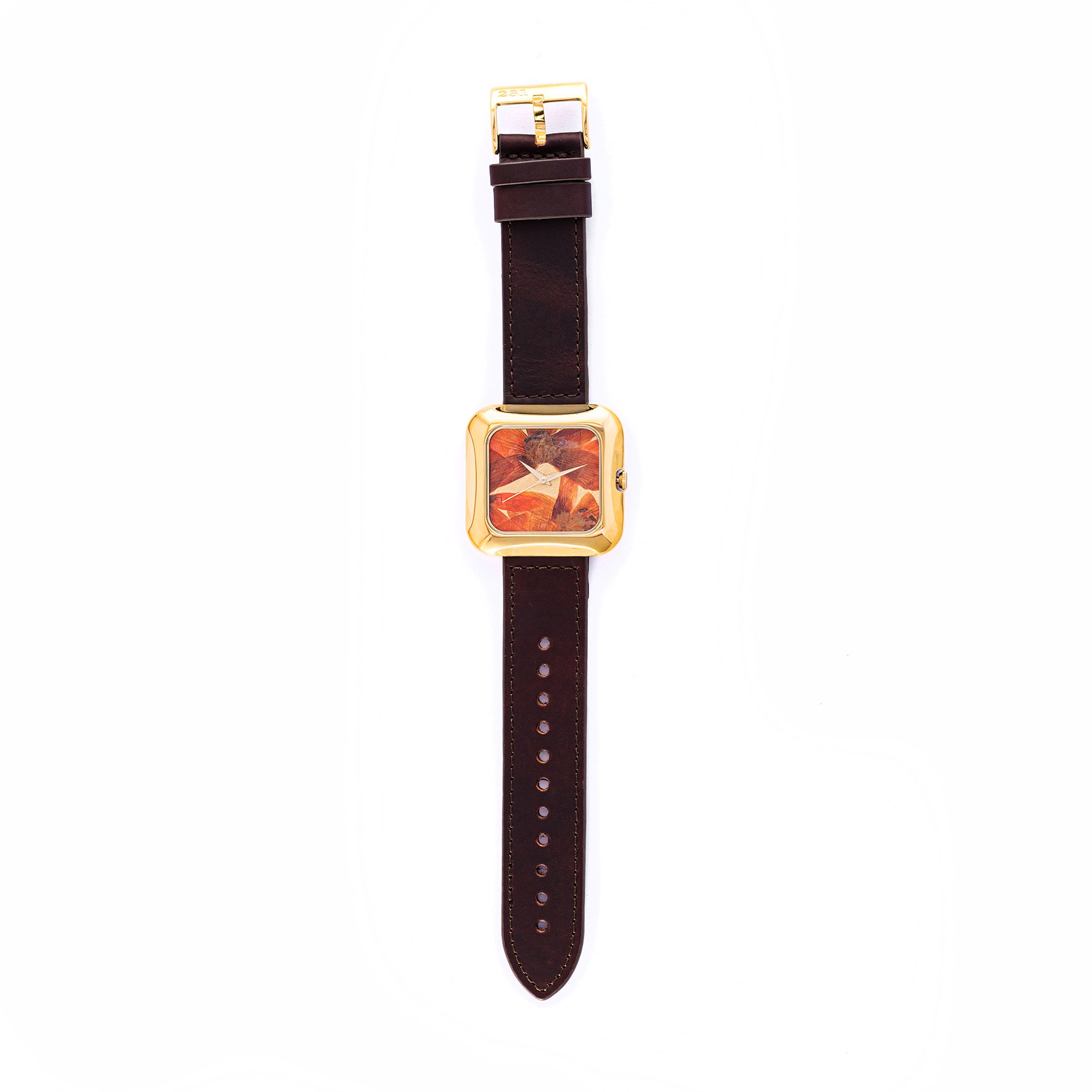 THE 15TH MOMENT GOLD ORANGE FLOWERS CHOCOLATE