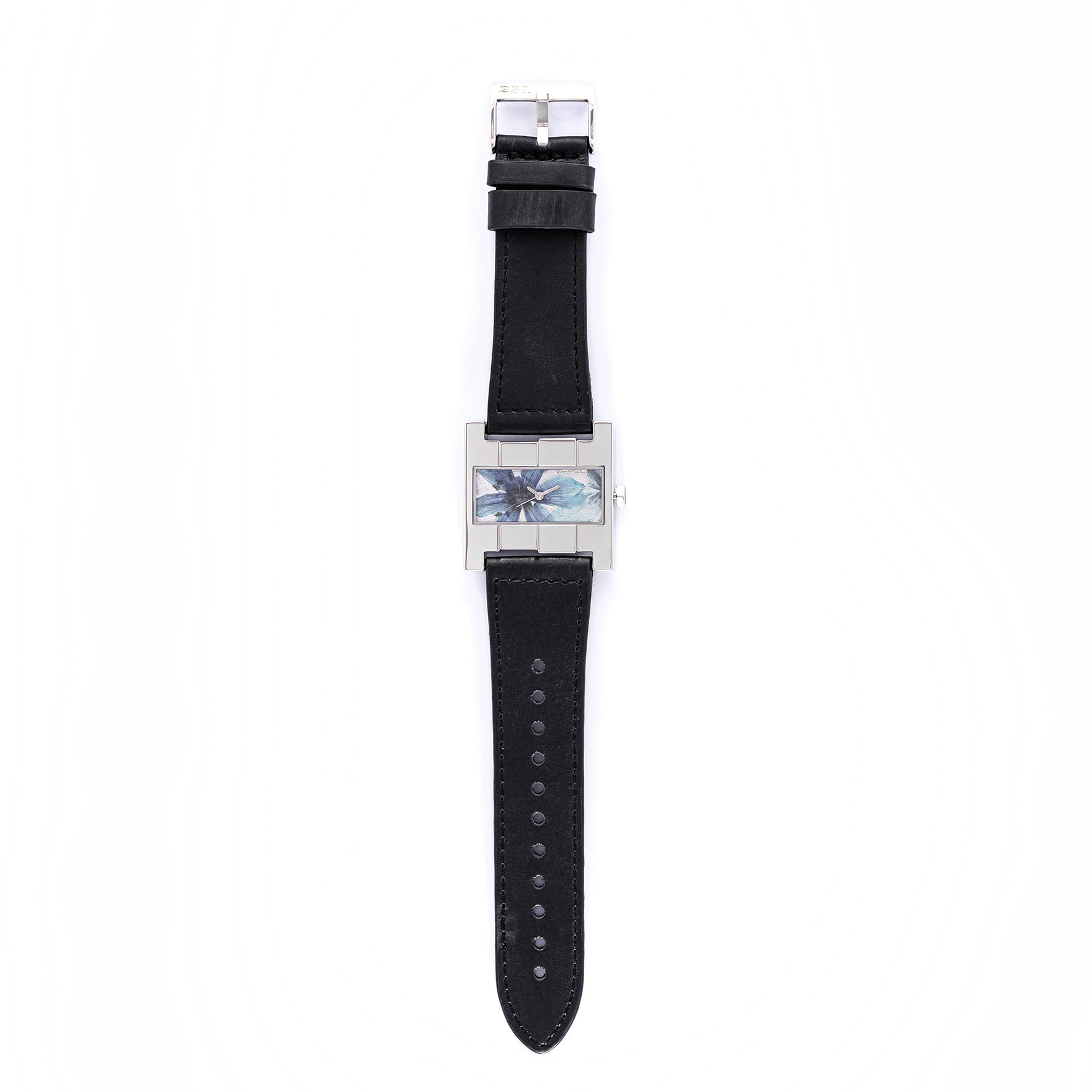 THE ASCENT SILVER BLUE FLOWERS BLACK