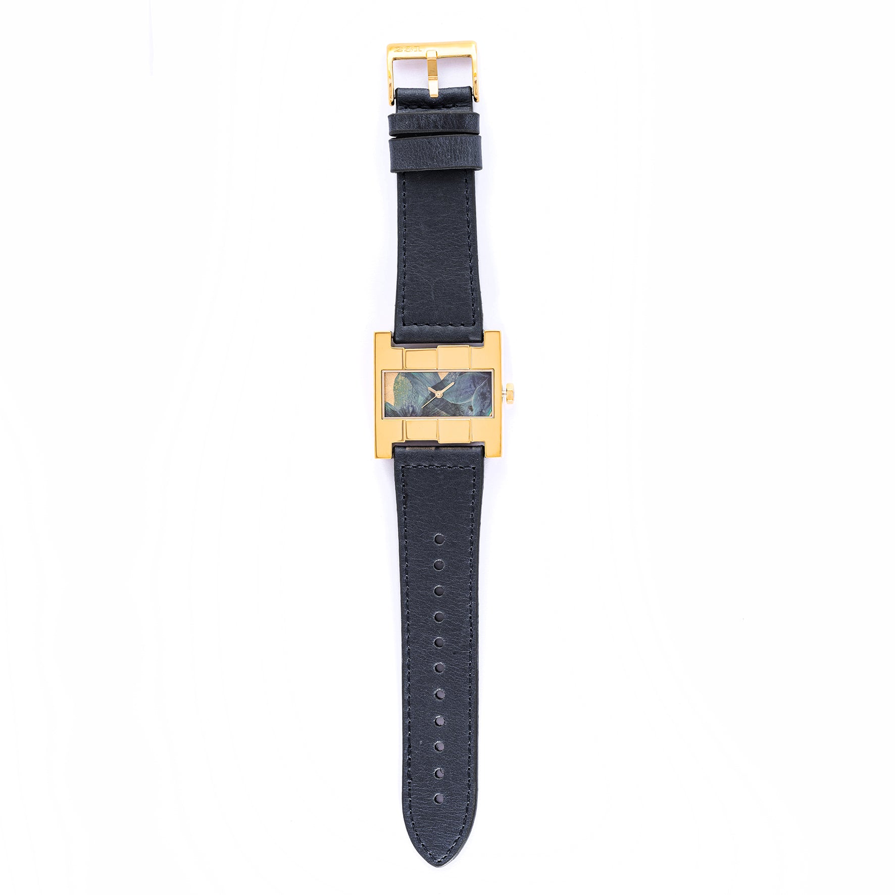 THE ASCENT GOLD BLUE FLOWERS NAVY