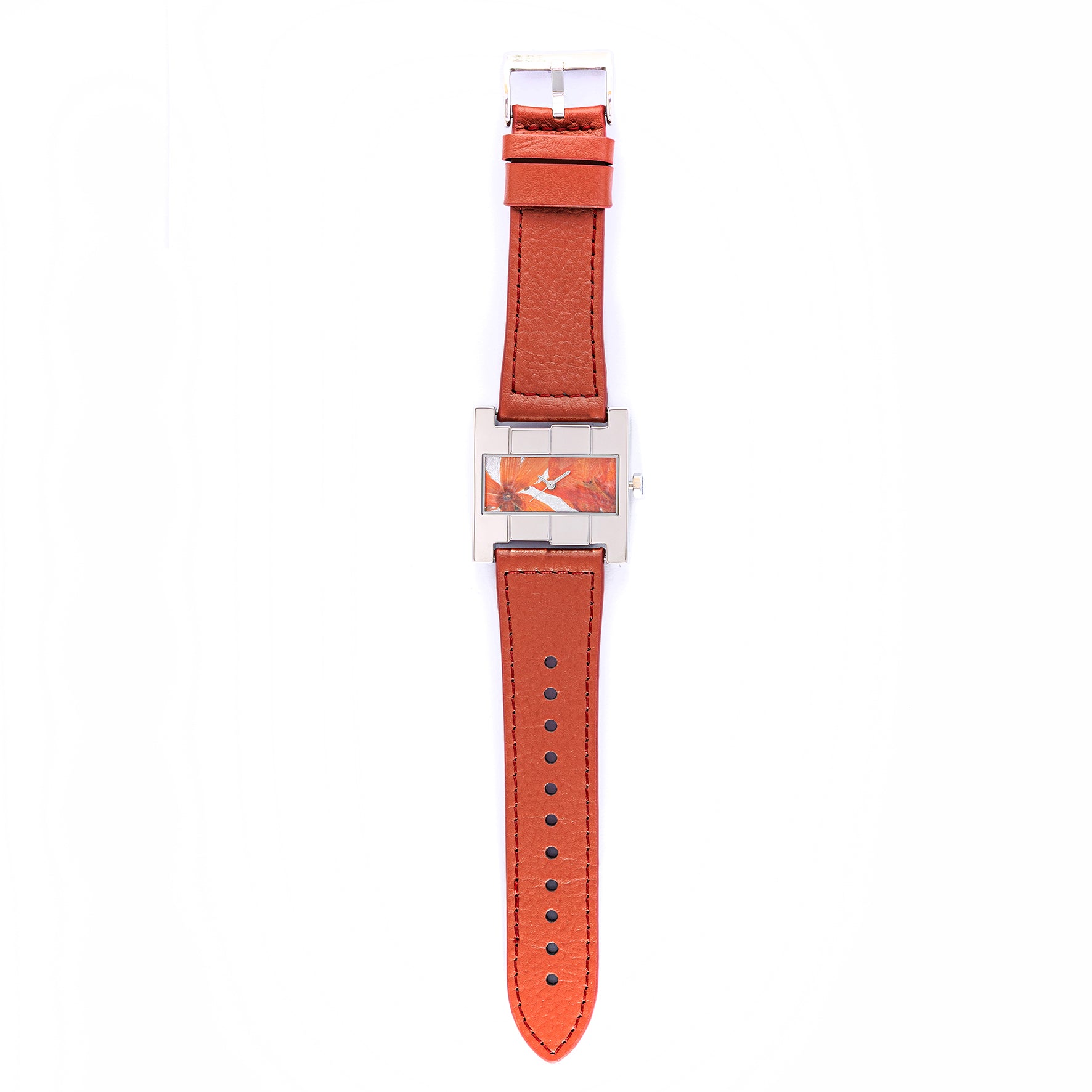 THE ASCENT SILVER ORANGE FLOWERS TERRACOTA