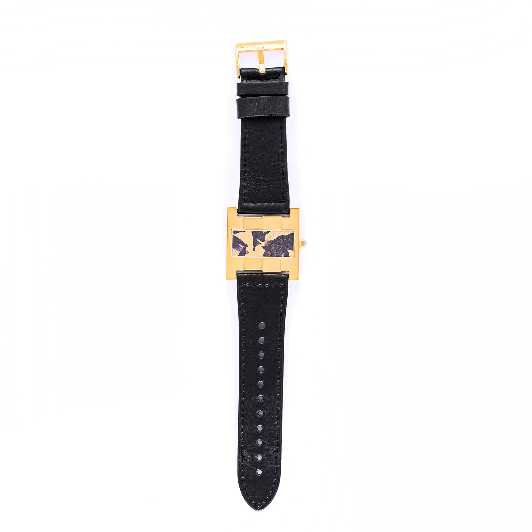 THE ASCENT GOLD BLACK FLOWERS BLACK
