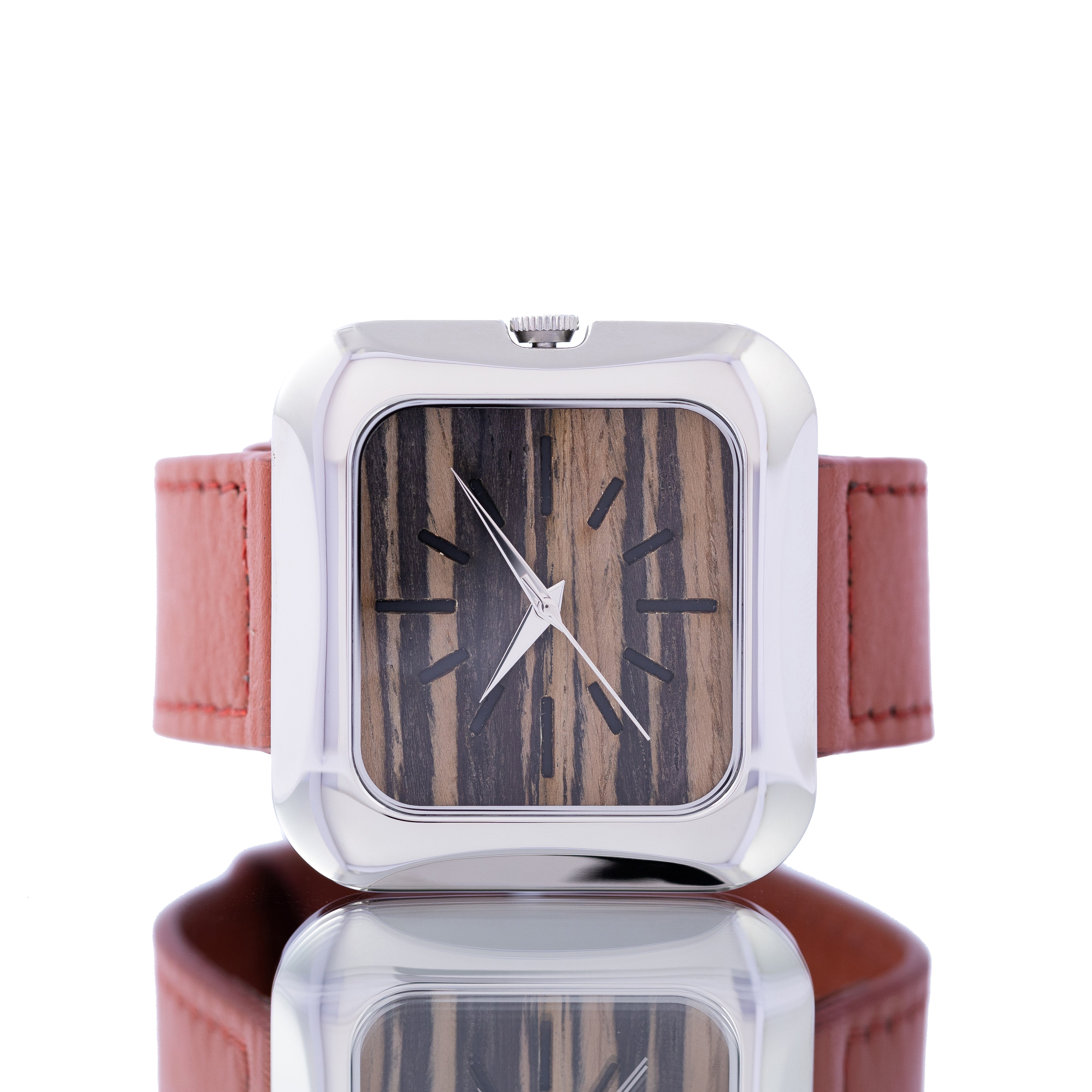 THE 15TH MOMENT SILVER ZEBRA WOOD TERRACOTTA