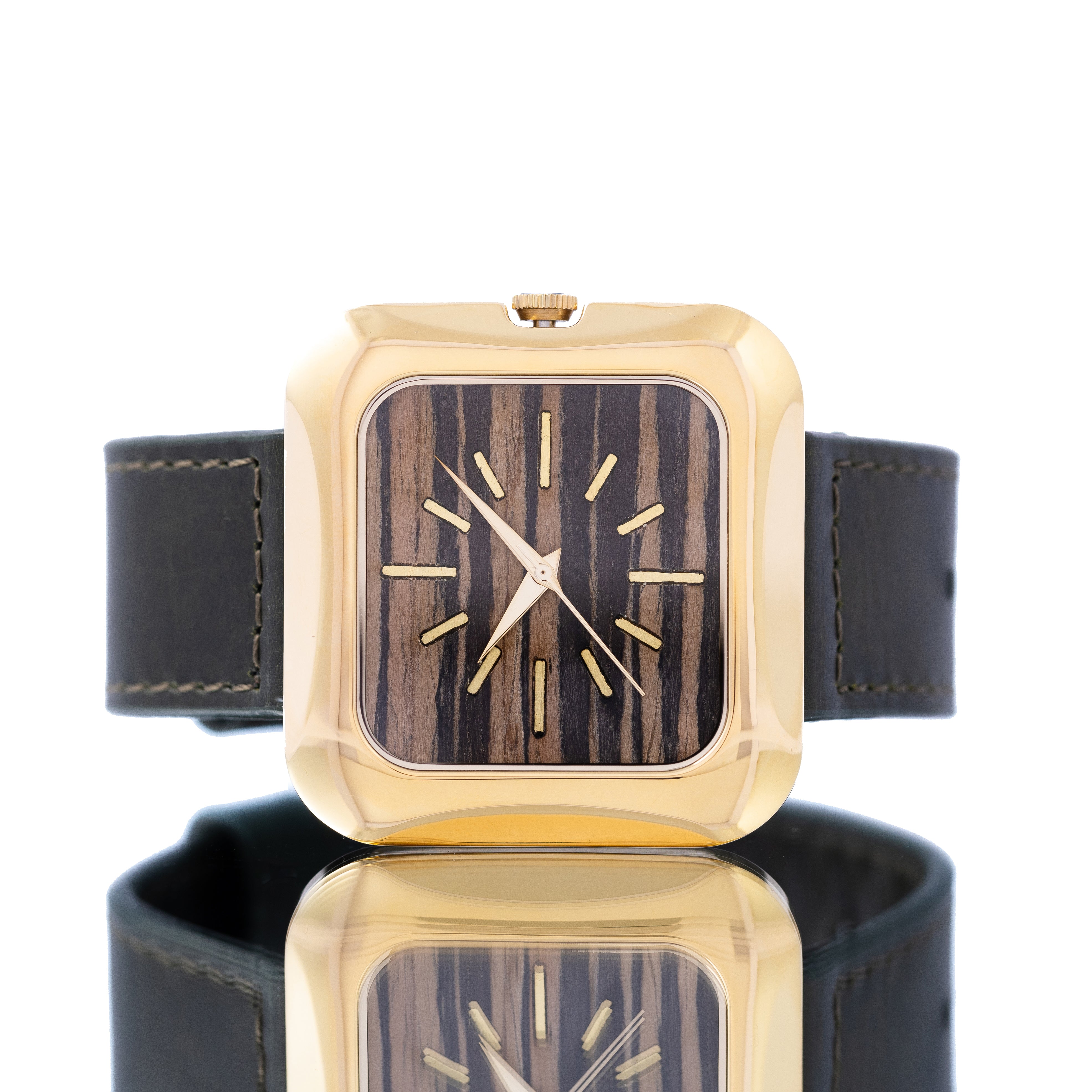 THE 15TH MOMENT GOLD ZEBRA WOOD ARMY GREEN