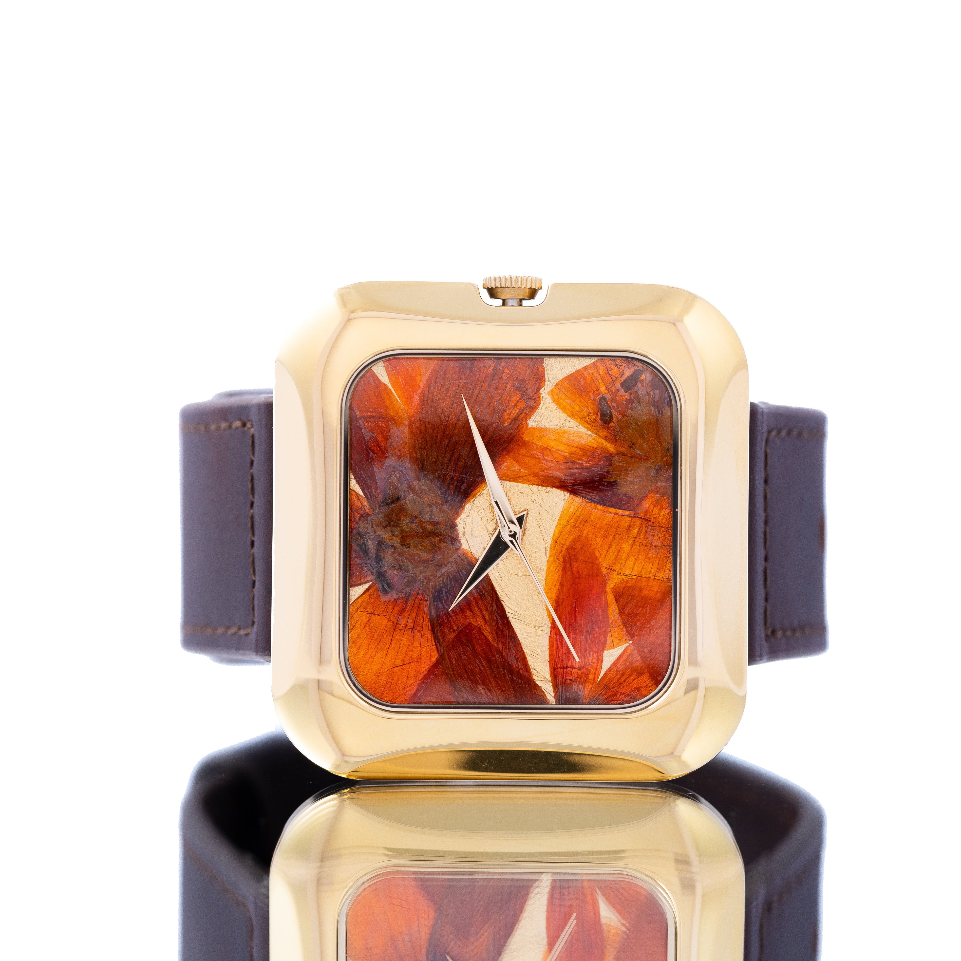 THE 15TH MOMENT GOLD ORANGE FLOWERS CHOCOLATE