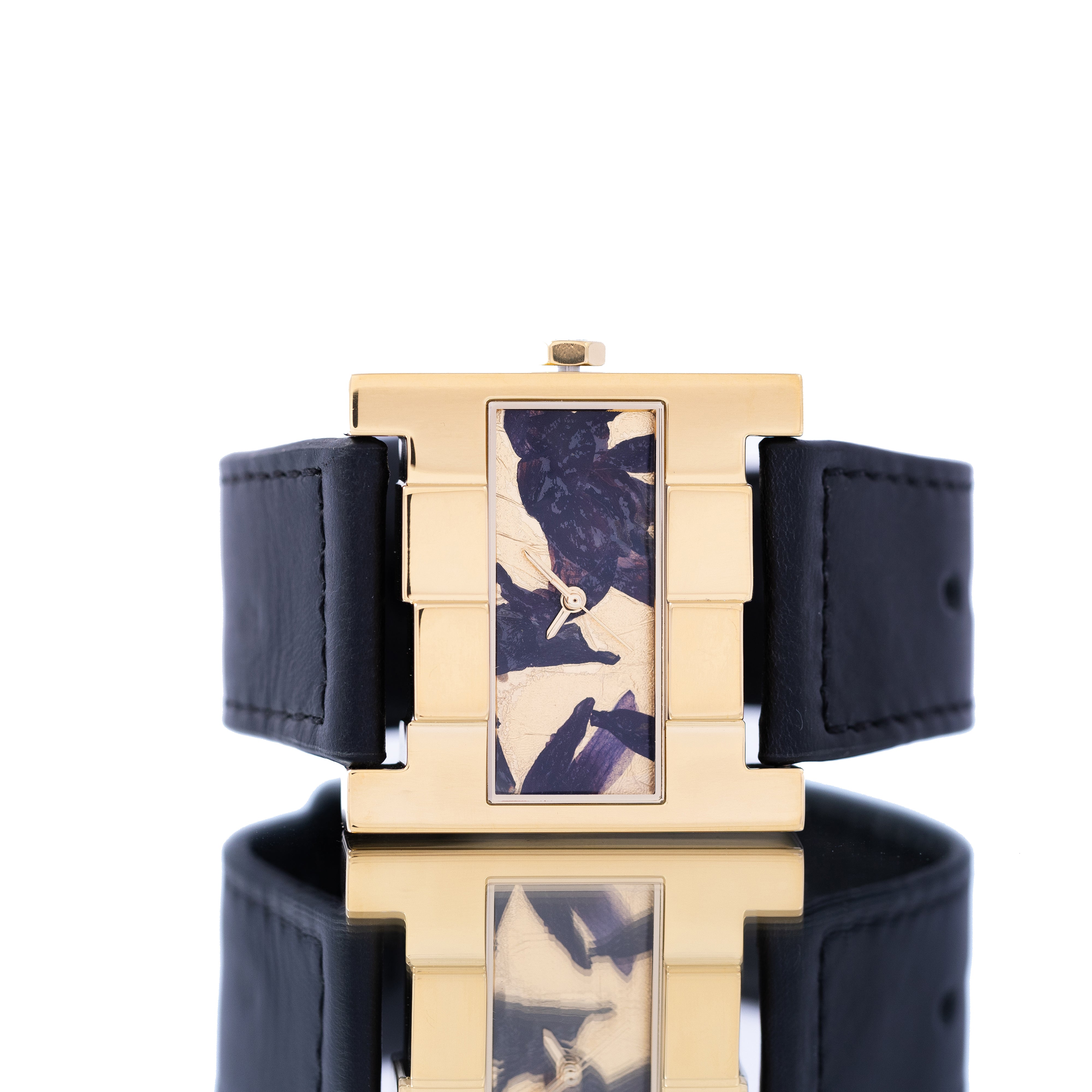 THE ASCENT GOLD BLACK FLOWERS BLACK