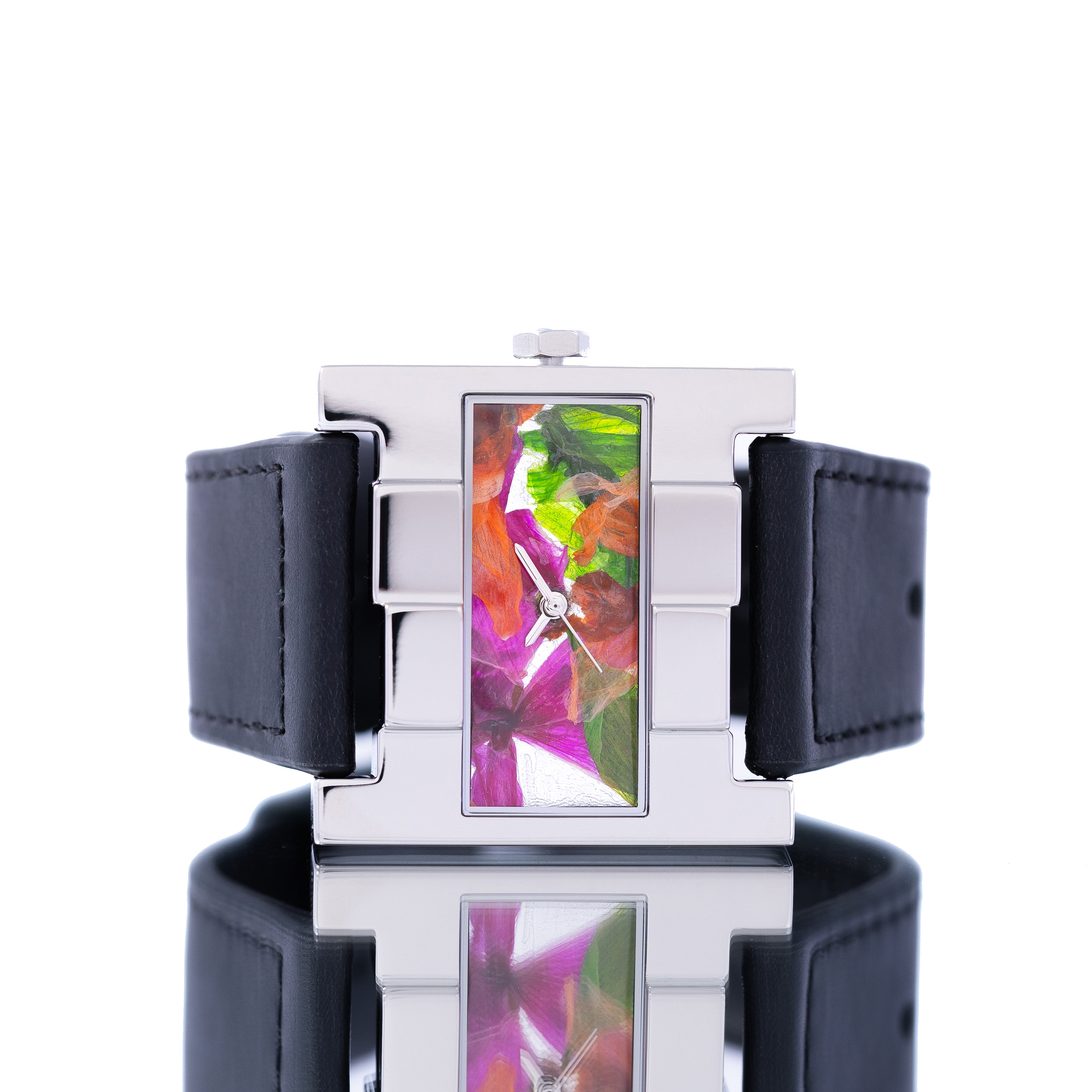 THE ASCENT SILVER  MULTICOLOR  FLOWERS BLACK